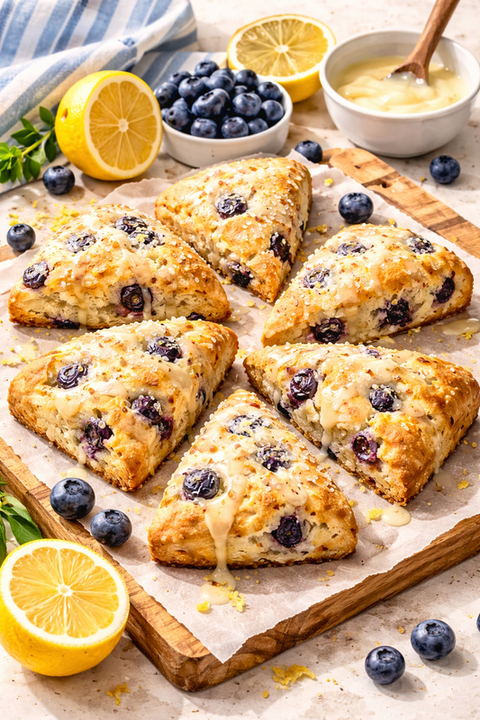 Lemon Blueberry Scones Soy Wax Candle - 3 wick