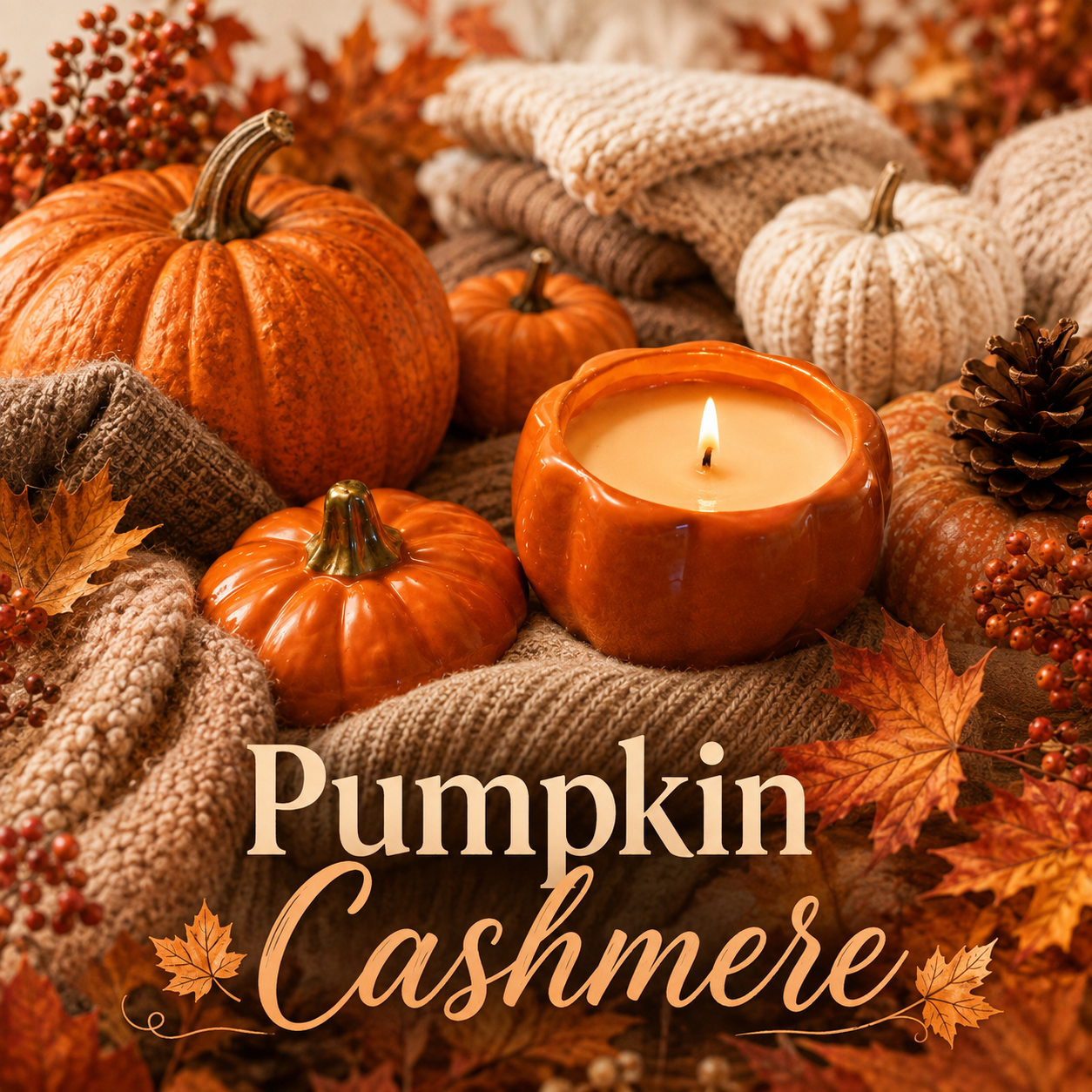Pre Order Pumpkin Vessel Pumpkin Cashmere Soy Wax Candle