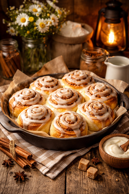 Warm Cinnamon Rolls Soy Wax Candle & 3 wick